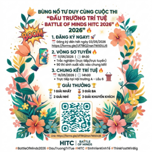 BÙNG NỔ TƯ DUY CÙNG CUỘC THI “ĐẤU TRƯỜNG TRÍ TUỆ – BATTLE OF MINDS HITC 2026”