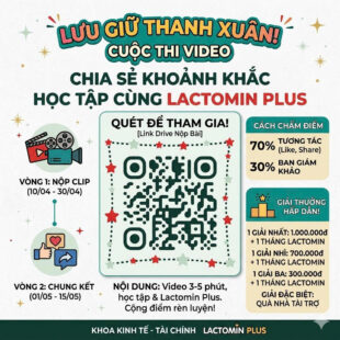LƯU GIỮ THANH XUÂN CÙNG CUỘC THI “CHIA SẺ KHOẢNH KHẮC HỌC TẬP CÙNG LACTOMIN PLUS”
